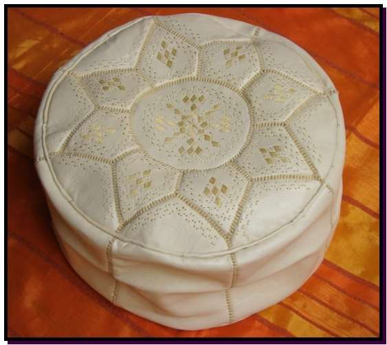 White design Pouf